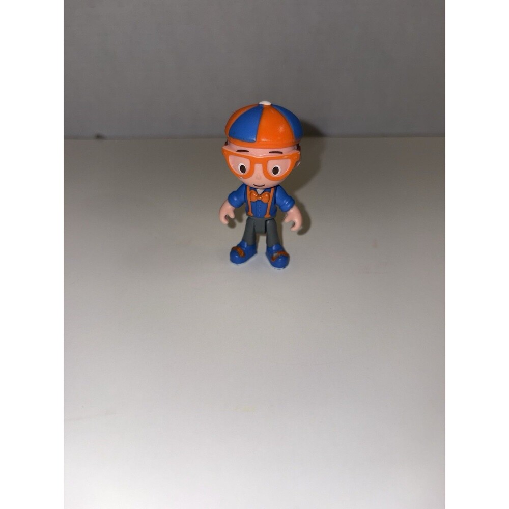Blippi Mini Figure Toy Orange Glasses Blue Shirt Suspenders Collectible 3 Inch